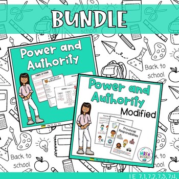 Preview of Power and Authority Grade 7 Social Bundle