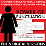 Punctuation Lecture & Editing Handout, Grammar Activity, PDF & Google Drive CCSS