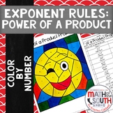 Power of a Product Property Exponent Rules Color by Number 8.EE.1
