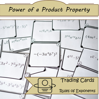 Preview of Task Cards: Power of a Product Property of Exponents