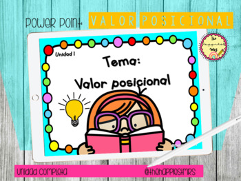 Preview of Distance Learning - Power point: Valor posicional SPANISH VERSION