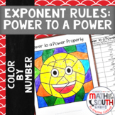 Power to a Power Property Exponent Rules Color by Number 8.EE.1