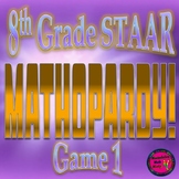 PowerPoint 8th Grade Math STAAR Jeopardy style Game (Game 1)