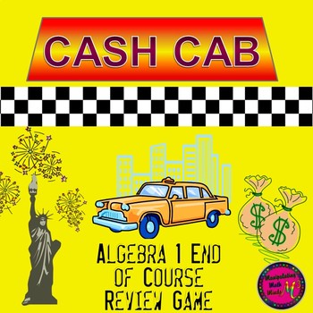 Preview of PowerPoint Algebra 1 End of Course Cash Cab review game