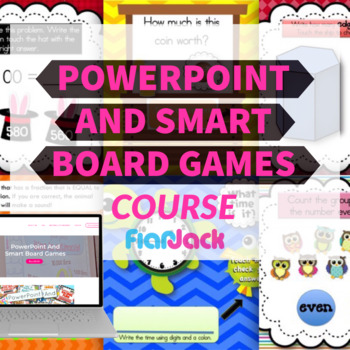 Preview of PowerPoint And Smart Board Games Editable Templates Course