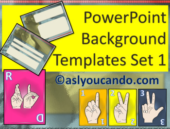 Preview of ASL PowerPoint Background Designs - Set 1