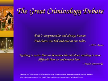 Preview of PowerPoint: Criminology Theories