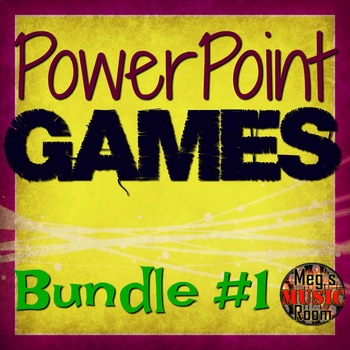 Preview of PowerPoint Game Bundle - Rhythm/Treble Clef/Classical/Orchestra Elementary Music