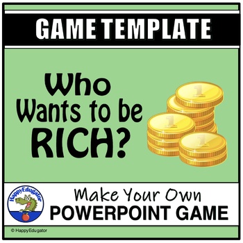 Preview of PowerPoint Game Template - Millionaire Style Who Wants to Be Rich Quiz Show