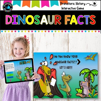 DINOSAUR Birthday Party Game Guess the Dinosaur Trivia Game 