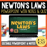 PowerPoint,Guided Notes,Quiz - Newton's Laws,Forces & Forc