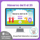 PowerPoint Interactivo Números 11 al 20 en Español | Numbe