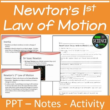 Preview of PowerPoint Introduction to Forces, Inertia and Newton's 1st Law