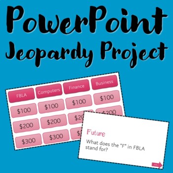 Preview of PowerPoint Jeopardy Project for Computer Applications