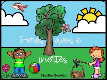 Preview of PowerPoint Lesson: Seres vivos y objetos inertes