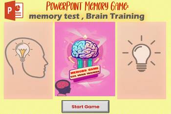 Preview of PowerPoint Memory Game: Brain training with simple, animated images