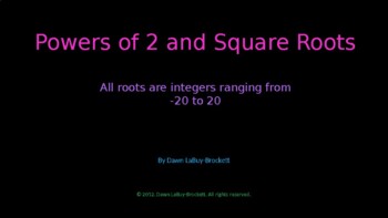 Preview of PowerPoint Powers Of 2 and Square Roots