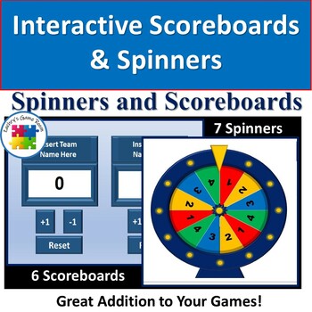 Preview of PowerPoint Scoreboards and Spinners for Your Games!