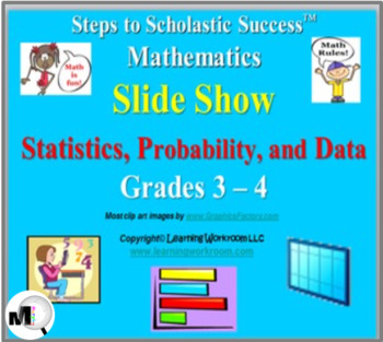 Preview of Statistics, Probability, and Data Slide Show for Grades 3 and 4