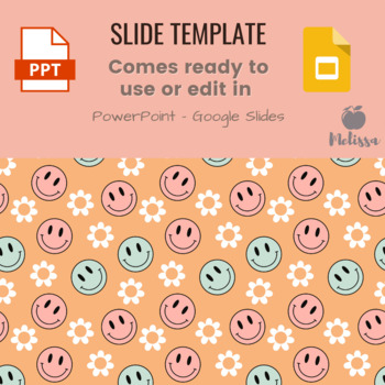 PowerPoint Template | Google Slides Template Retro Smiley Face | TPT