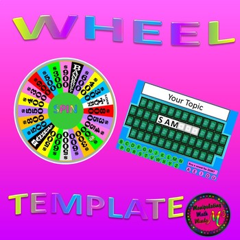 Preview of PowerPoint Spin the Wheel Vocabulary game template