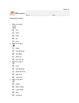 Preview of Microsoft Office PowerPoint Worksheets and Test Package