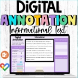 Interactive Digital Annotation  (Non-Fiction Text)