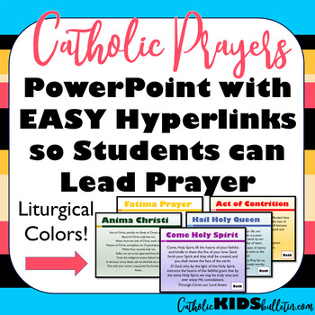 Preview of PowerPoint for Class Prayer With Catholic Prayers