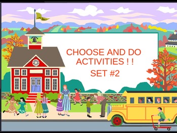 Preview of PowerPoint for Writing Choose and Do 2 Substitute Plan