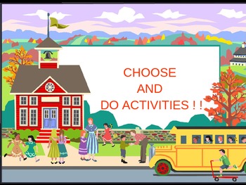 Preview of PowerPoint for Writing Choose and Do Substitute Plan