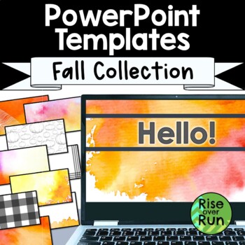 Preview of PowerPoints Templates Fall Pack with Watercolor Backgrounds