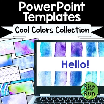 Preview of PowerPoints Templates for Winter with Cool Colors