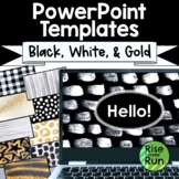 PowerPoint & Slides Templates in Black, White, and Sparkly Gold