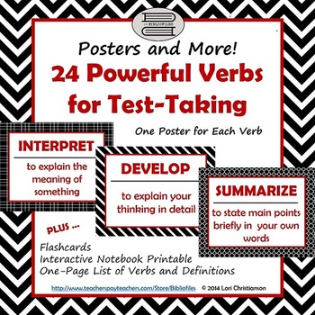 Preview of Academic Vocabulary Poster Set and Printables - Vocabulary for Tests