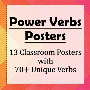 Preview of Powerful Verbs Posters: 13 Posters to Expand Students' Vocabulary