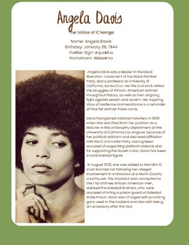 Preview of Powerful Women In History Reading Passage: Angela Davis