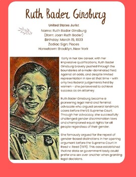 Preview of Powerful Women In History Reading Passage: Ruth Bader Ginsburg