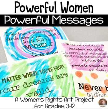 Preview of Powerful Women, Powerful Voices- Women's History Month Art Activity