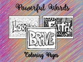Powerful Words Coloring Sheets