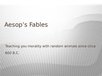 Preview of Powerpoint: Aesop's Fables