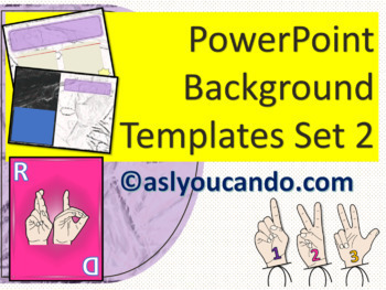 Preview of ASL PowerPoint Background Designs - Set 2
