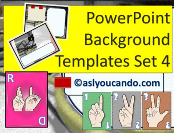 Preview of ASL PowerPoint Background Designs - Set 4