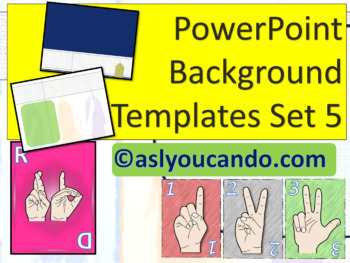 Preview of ASL PowerPoint Background Designs - Set 5