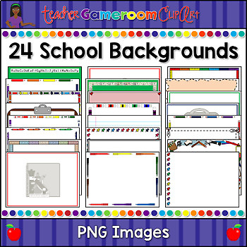 Preview of Powerpoint Backgrounds - 24 new School Themes