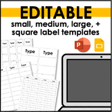 Powerpoint EDITABLE Big Labels Template - (2x4)