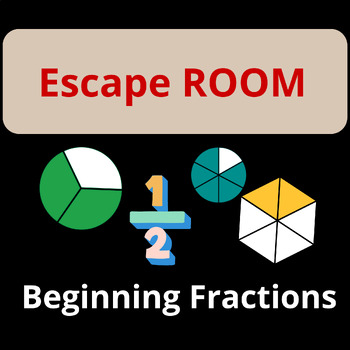 Preview of Slides Editable Escape Room | Beginning Fractions activities