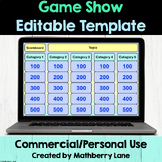 Powerpoint Editable Game Show Template Personal or Commercial