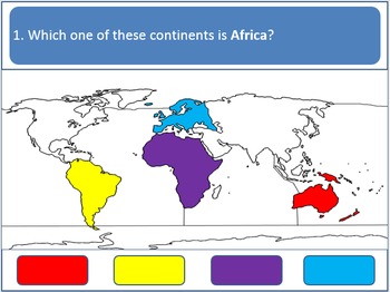 Preview of Powerpoint Game - Continents and Oceans (Earth Geography)