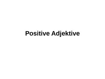 Preview of Powerpoint - German Level 1 - Adjectives Describing People