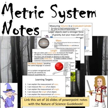 Preview of Powerpoint Notes- The Metric System Introduction